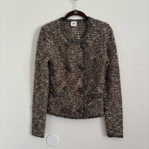CAbi Women's Size XS Brown Double Breasted Ritz Knit Sweater Jacket
